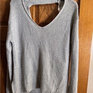 RD Style Women's V-Neck Gray Sweater
